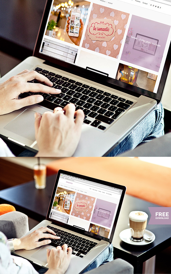 Free MacBook Pro Photo Mockup