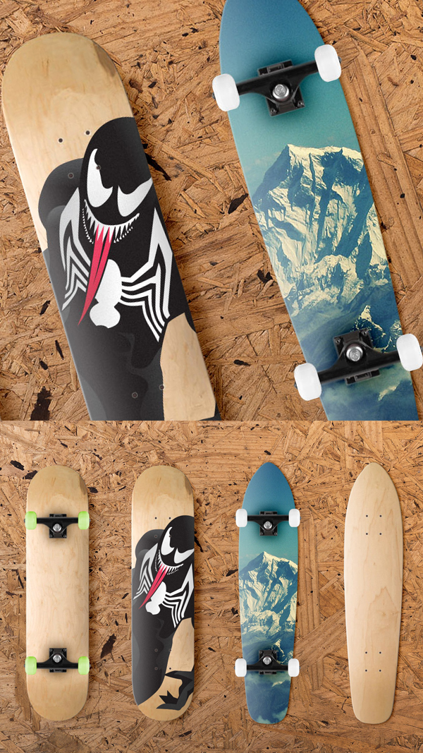 Free Skateboard Mockup PSD