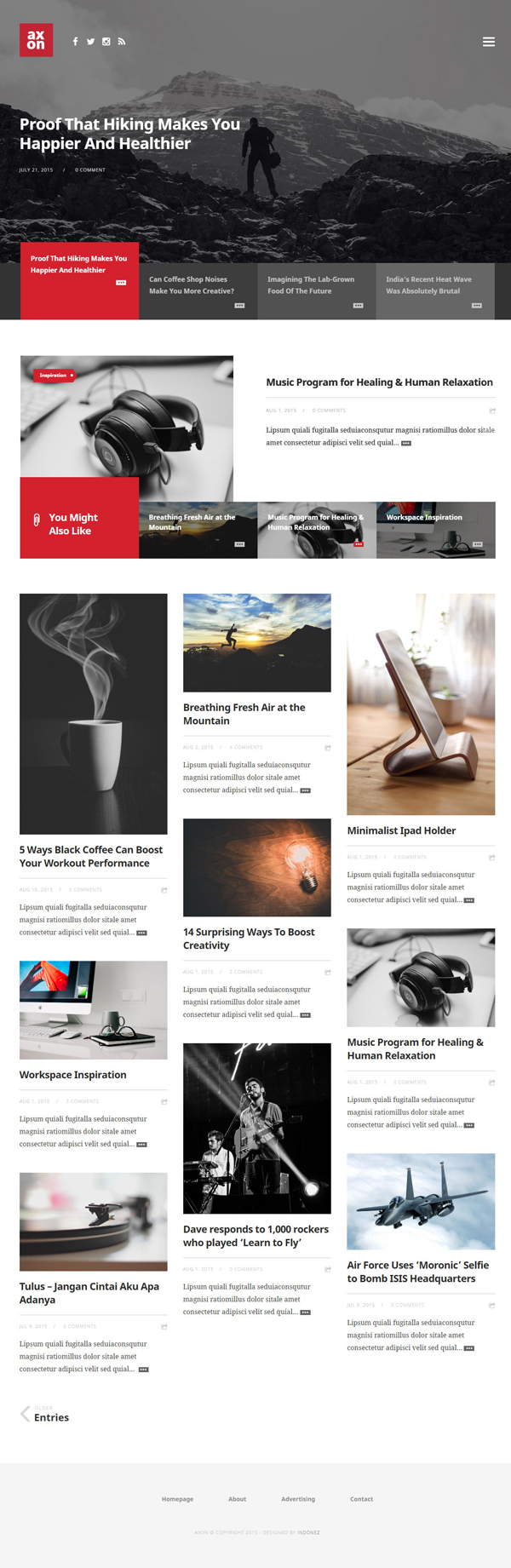 Axon - Minimalist Magazine WordPress Theme