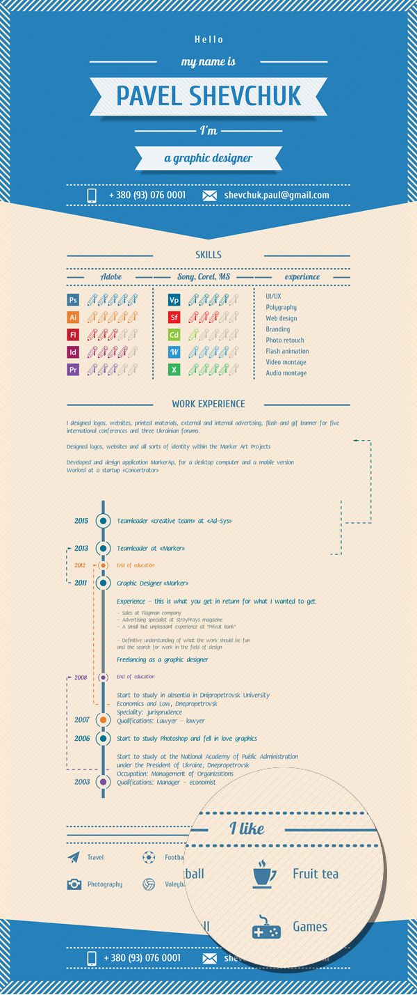 Free Vector CV/ Resume Mockup Template