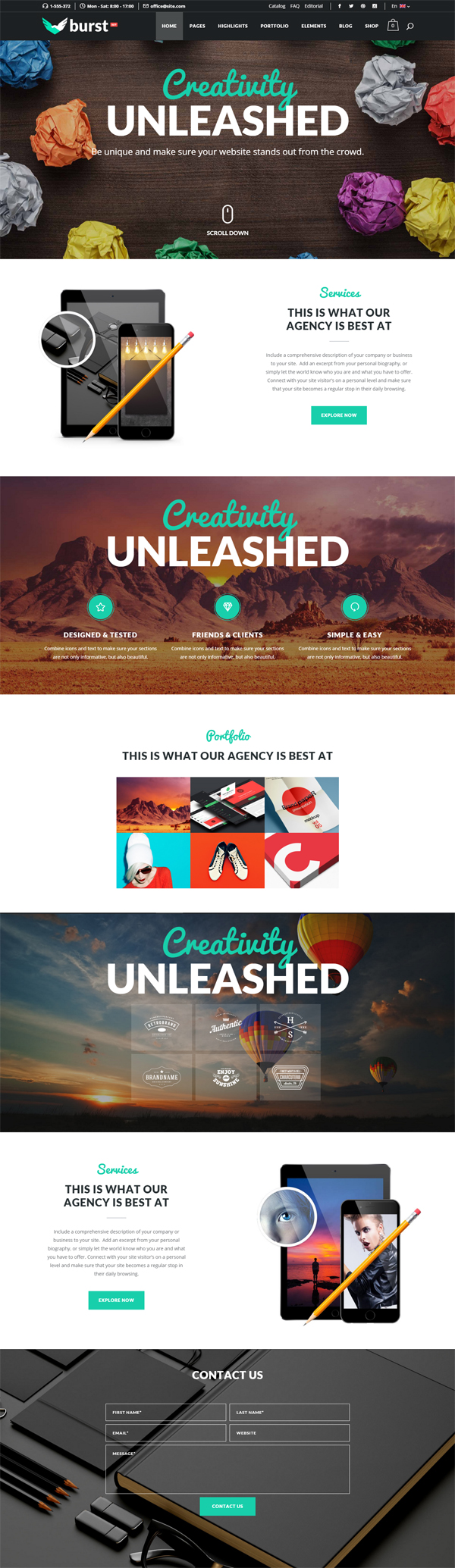 Burst - A Bold and Vibrant WordPress Theme