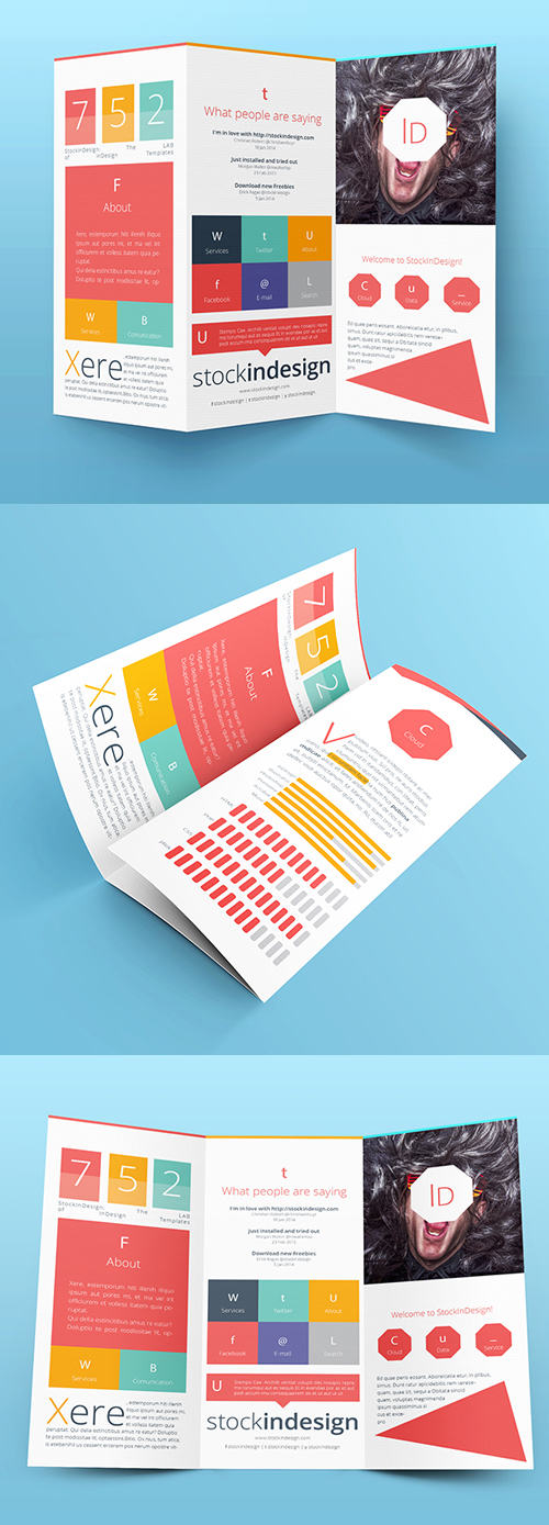 Tri-fold Brochure Mock-Up & Template