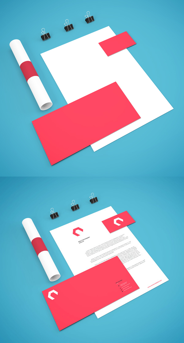 Free Branding Stationery Mockup