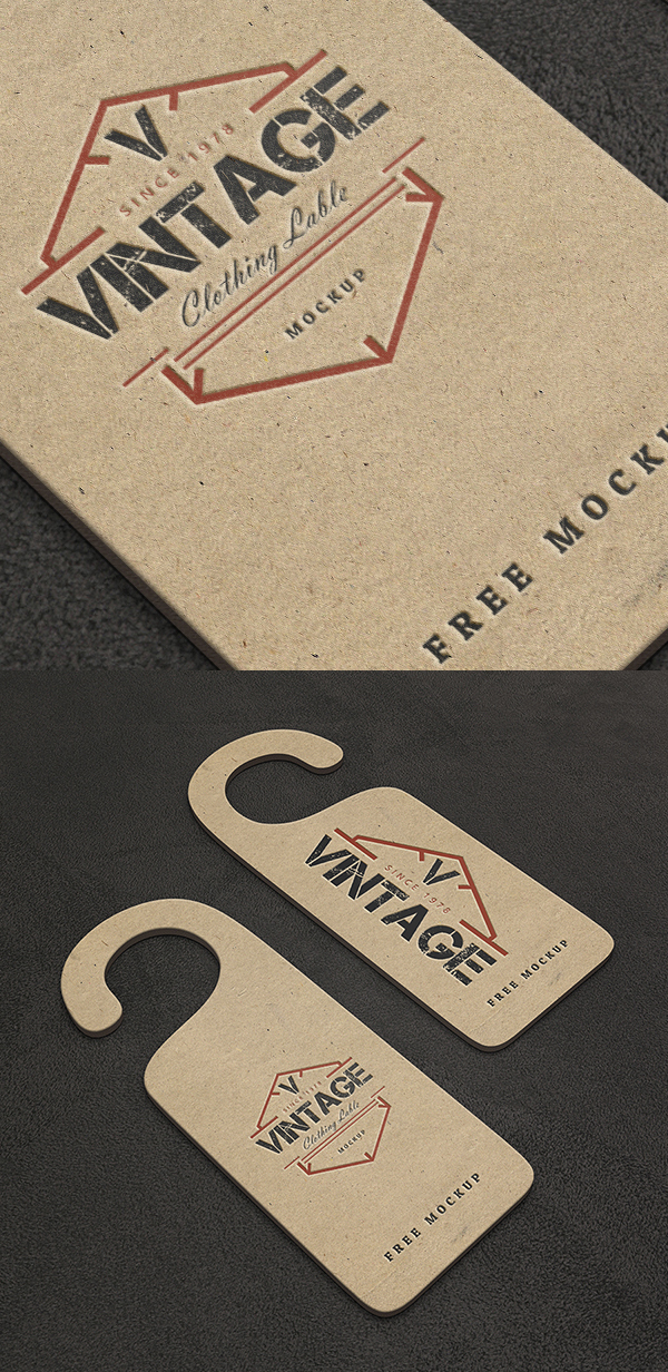 Free Vintage Label PSD Mockups