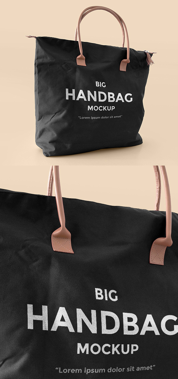 Free Leather Handbag Mockup