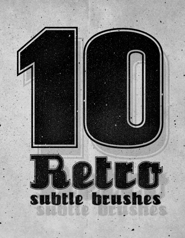 Free Photoshop Retro Subtle Brushes (10 Brushes)