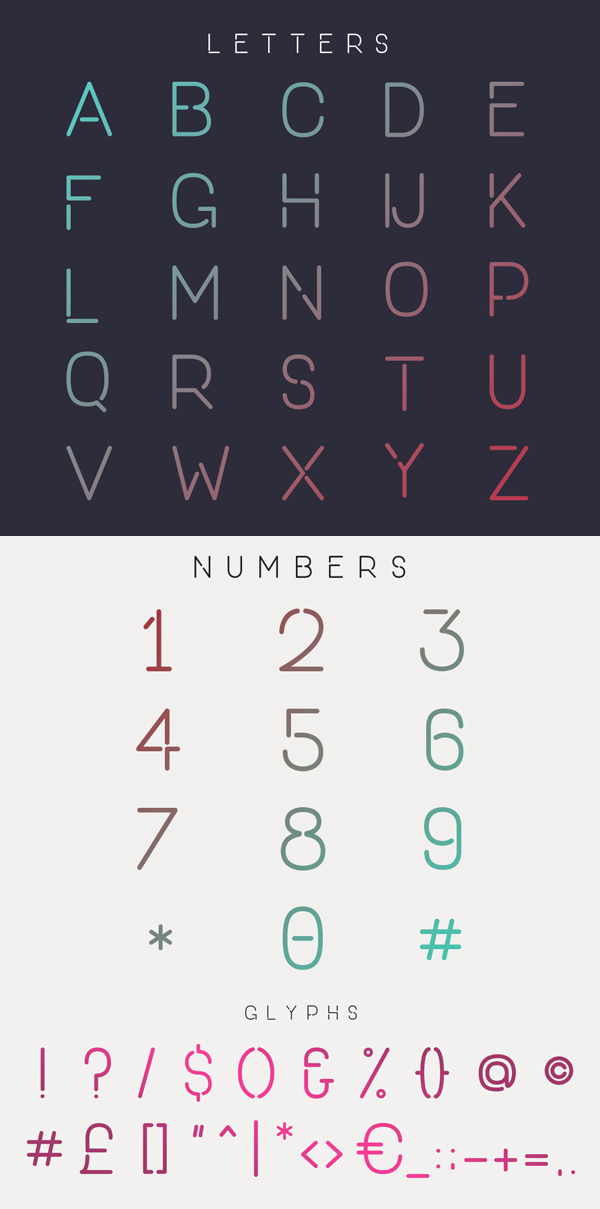 One Day Font Letters and Numbers