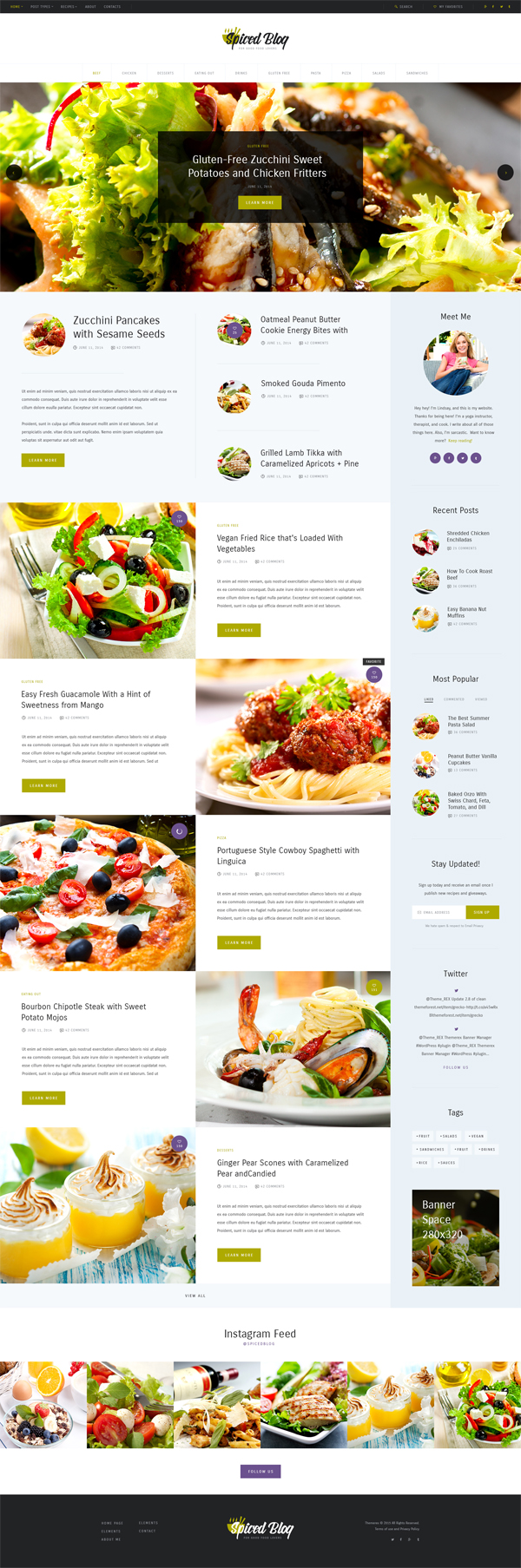 Spiced Blog - WordPress Personal Blog Theme