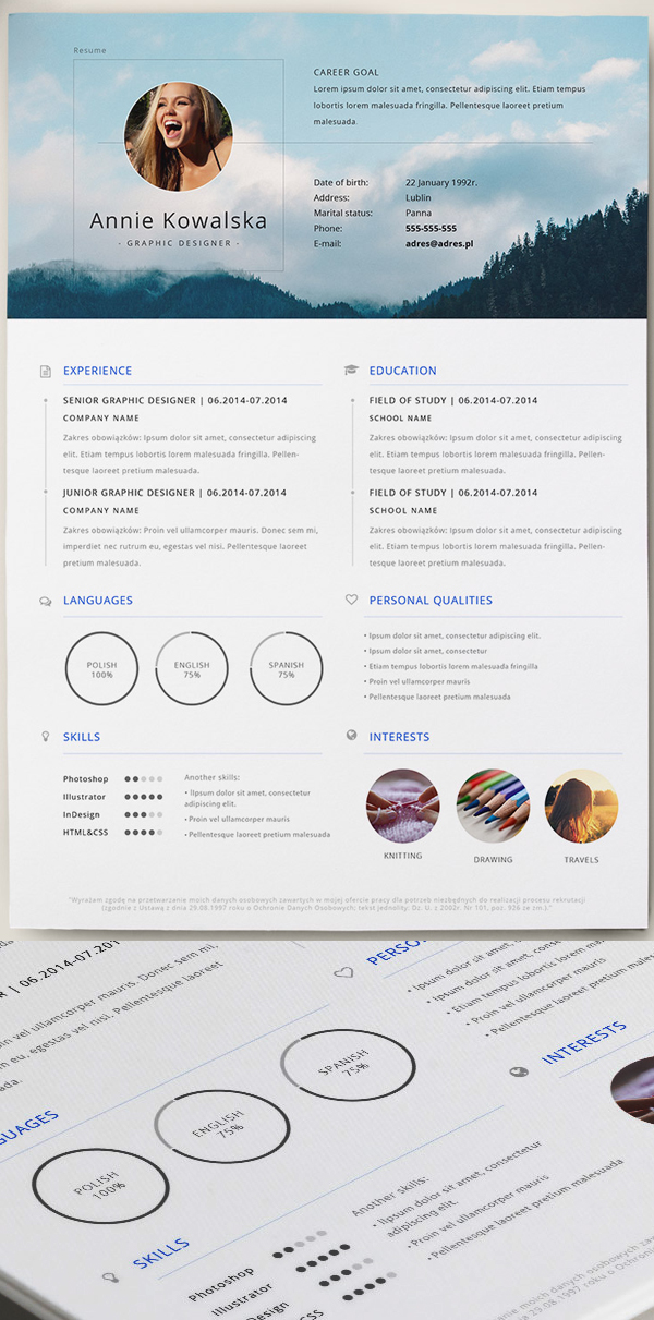 Free Minimalistic Resume/CV Template (AI)