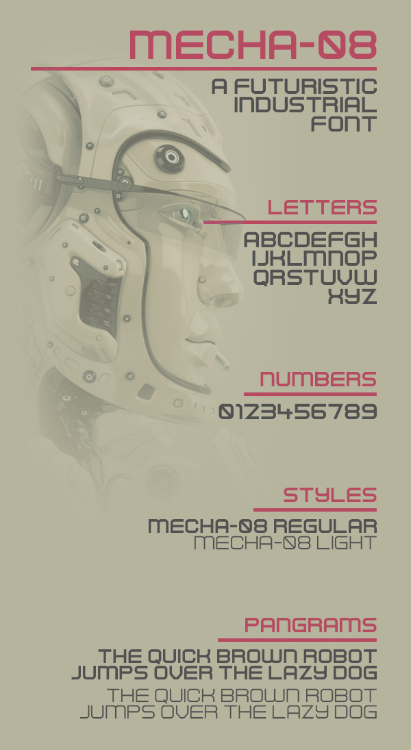 Mecha 08 Free Font