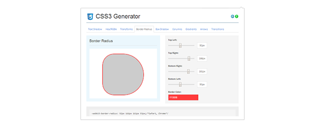 CSS3 Generator chrome extension web designer