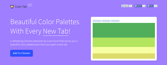 Color Tab chrome extension web designer