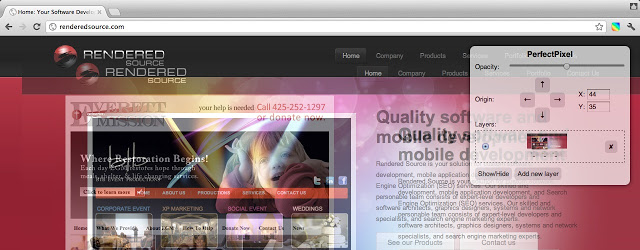 PerfectPixel chrome extension web designer