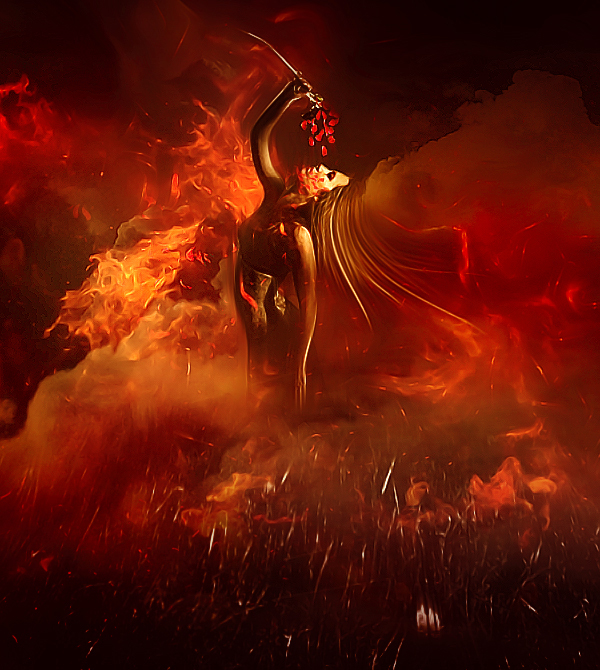 Create Dance On Fire Scene In Photoshop tutorial