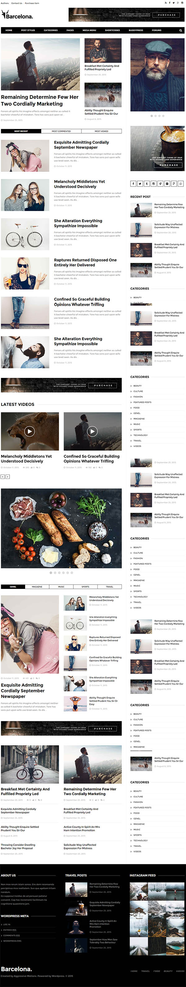 Barcelona – Clean News & Magazine WordPress Theme