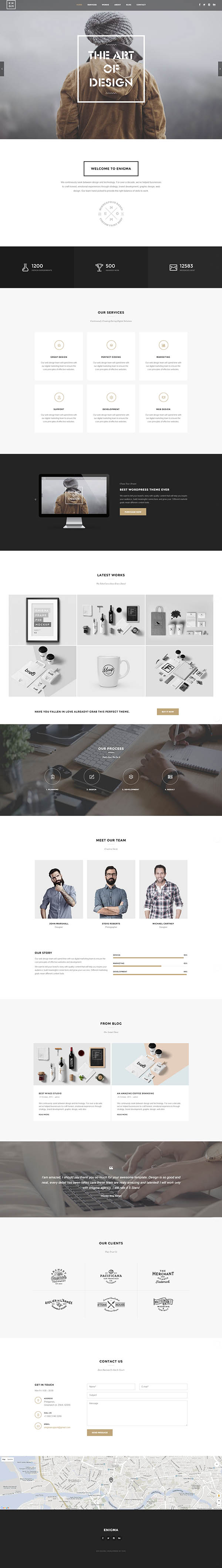 Enigma – Minimal Multi-Purpose WordPress Theme