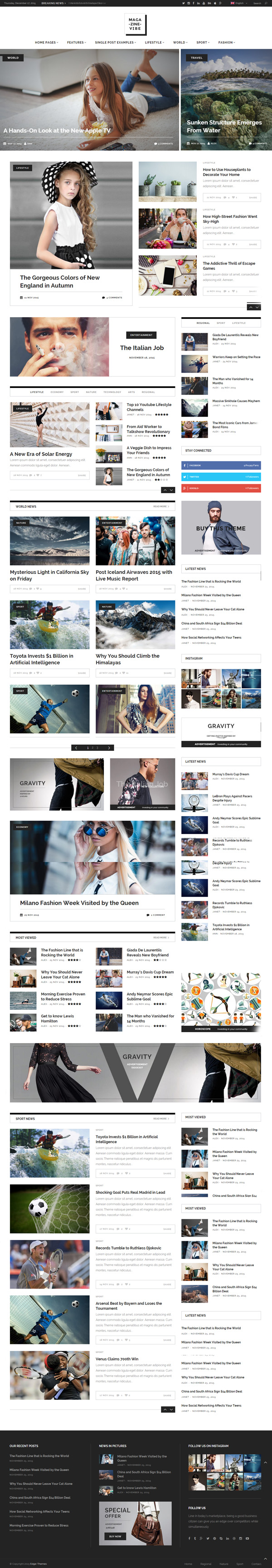 Magazine Vibe - A Powerful News & Magazine Theme