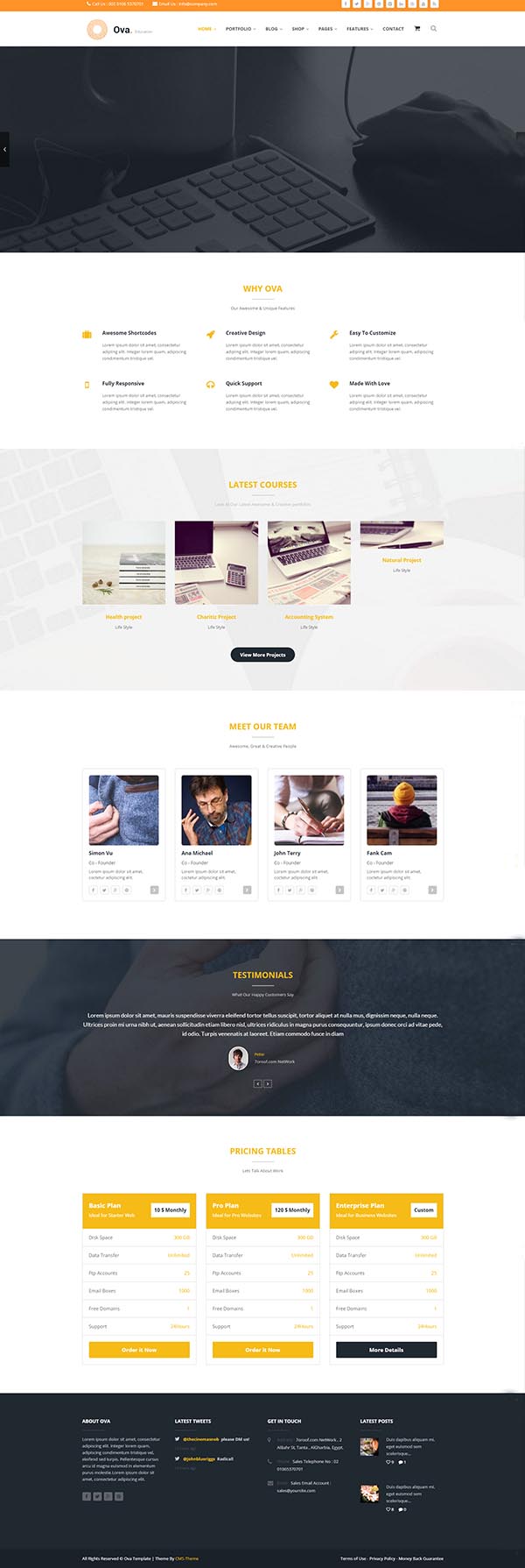 OVA – Multi-Purpose WordPress Theme