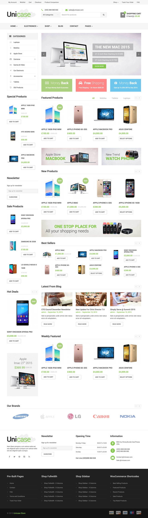 Unicase - Electronics Store WooCommerce Theme