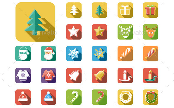 Christmas-Flat-Icons