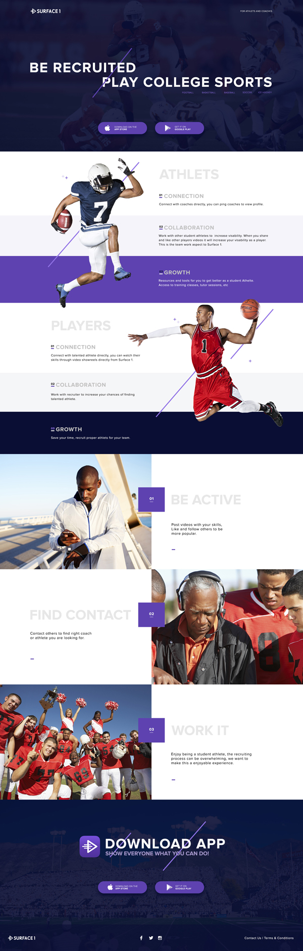 Free Sport Landing Page PSD+Sketch