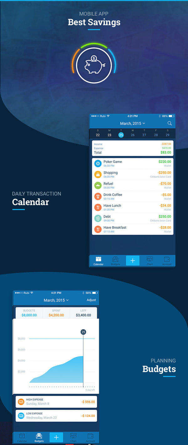 Free Mobile App PSD Templates