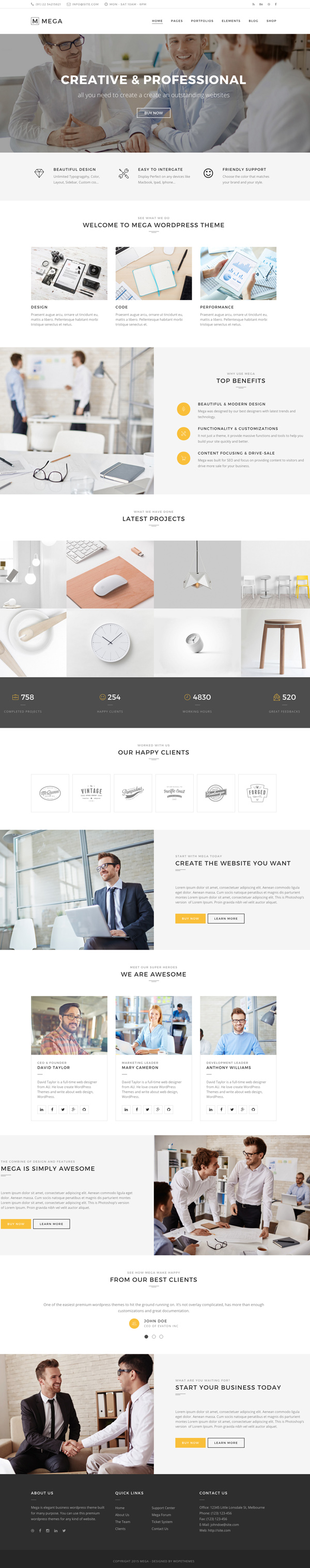 Mega - Creative Multi-Purpose WordPress Theme