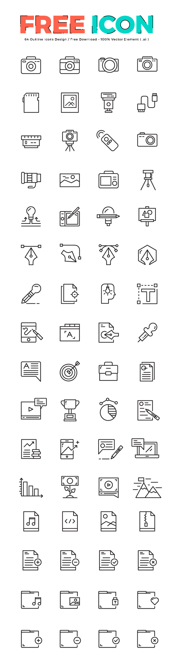 64 Free Outline Icons