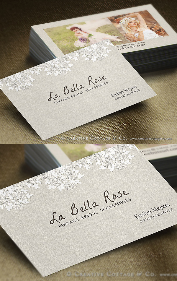 Pretty Linen Business Card Template