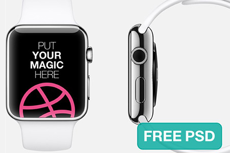 instantShift - Beautiful Apple Watch Mockup PSD Designs