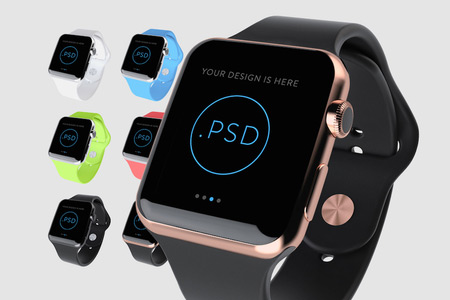 instantShift - Beautiful Apple Watch Mockup PSD Designs