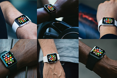 instantShift - Beautiful Apple Watch Mockup PSD Designs