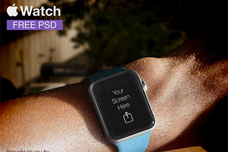 instantShift - Beautiful Apple Watch Mockup PSD Designs