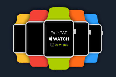 instantShift - Beautiful Apple Watch Mockup PSD Designs