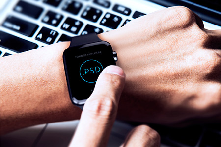 instantShift - Beautiful Apple Watch Mockup PSD Designs