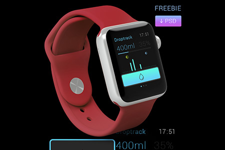 instantShift - Beautiful Apple Watch Mockup PSD Designs