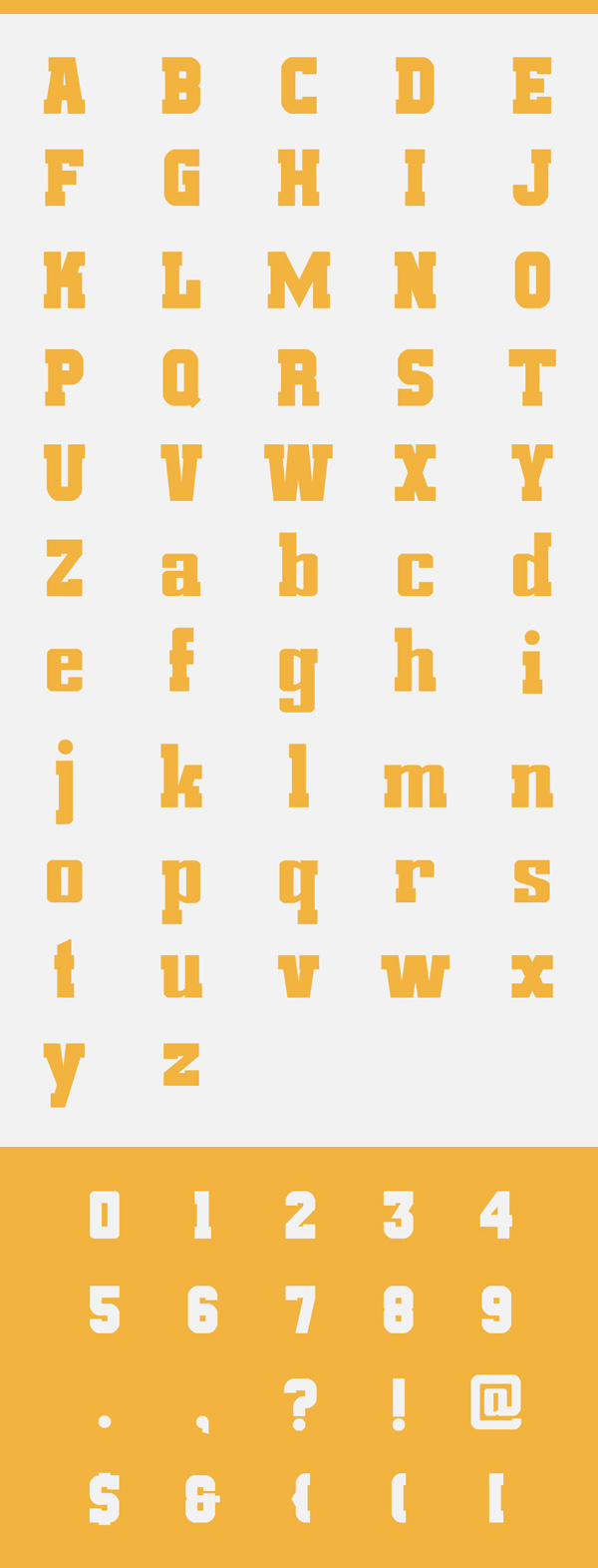 Amrak Font Letters