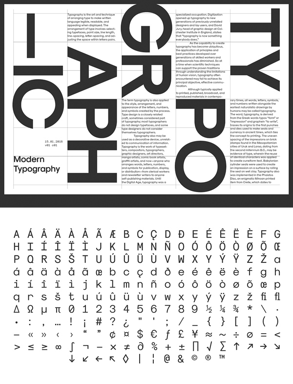 Modernist Font Letters