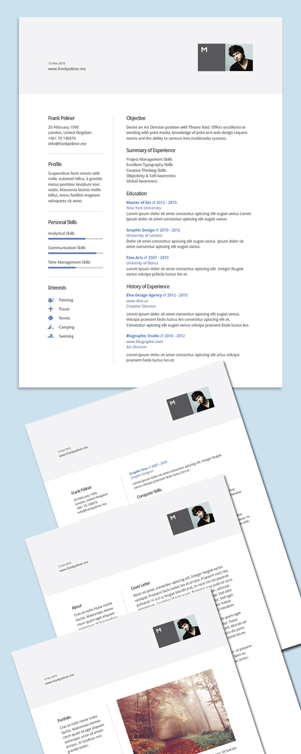 Free Modern Cv Template (AI)