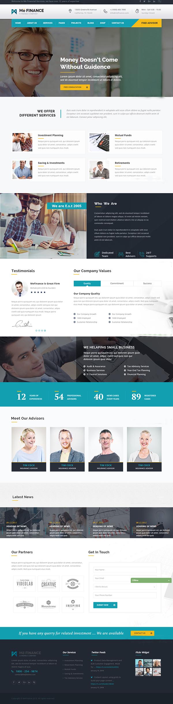 Me Finance - Business and Finance HTML Template