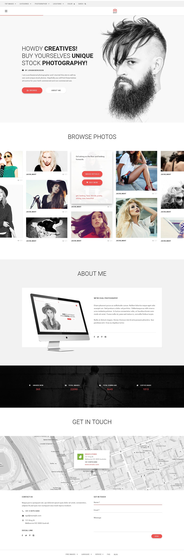 Shot - Stock Content & Portfolio HTML Template