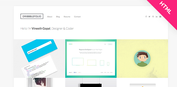 DribbbleFolio-–-HTML-template