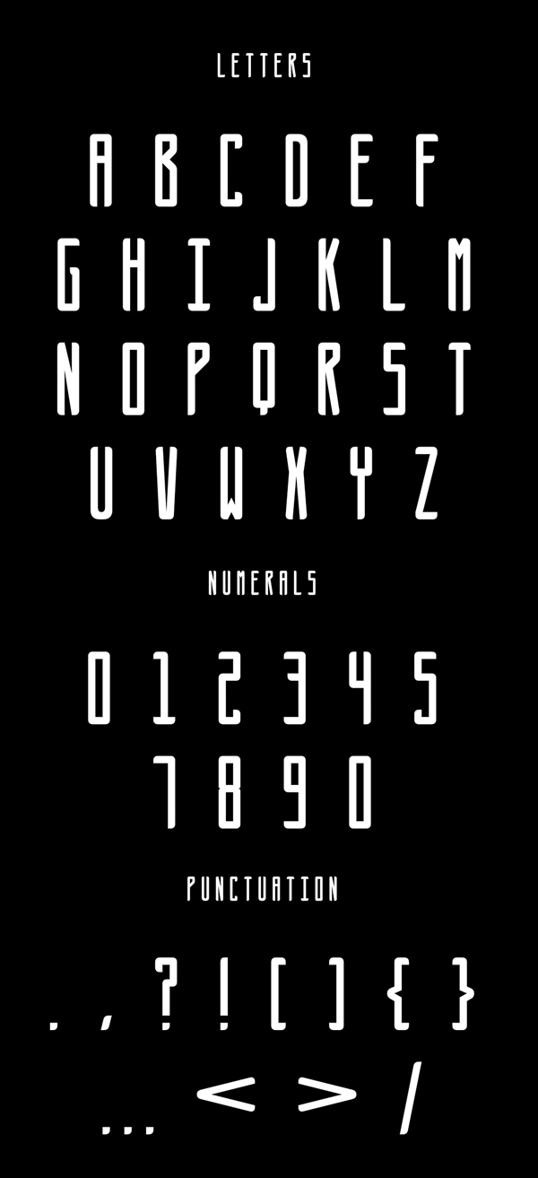 Futures Font Letters