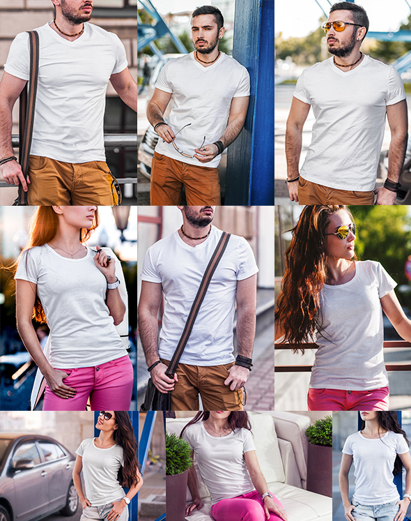 Free T-Shirt Fashion Mock-Up