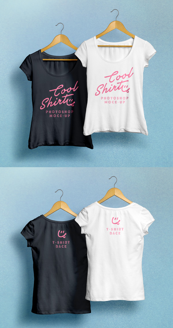 Woman T-Shirt MockUp PSD