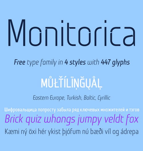 Monitorica Stencil Font - Free Download