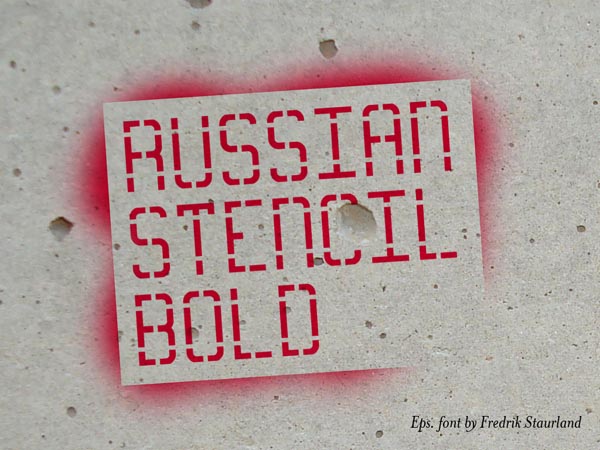 Russian Stencil Font - Free Download