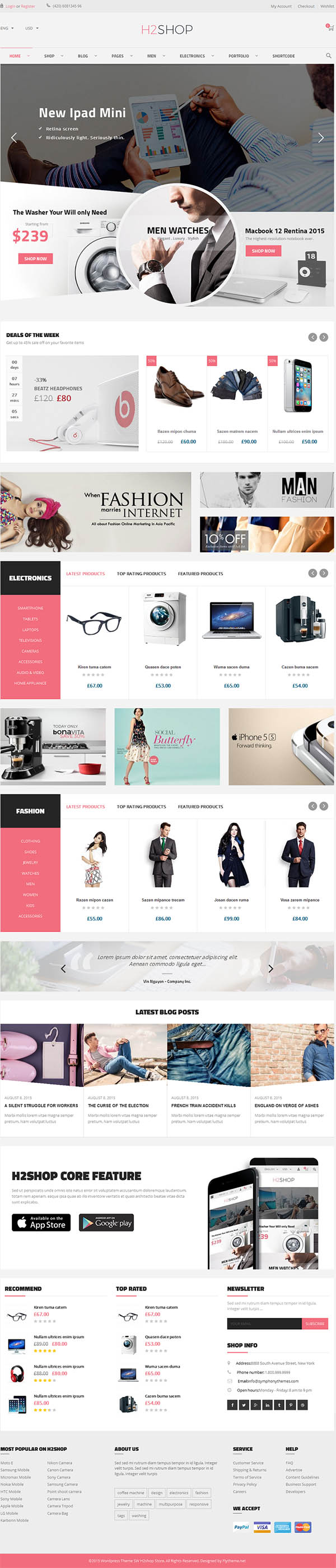 H2shop – Multipurpose WooCommerce WordPress Theme