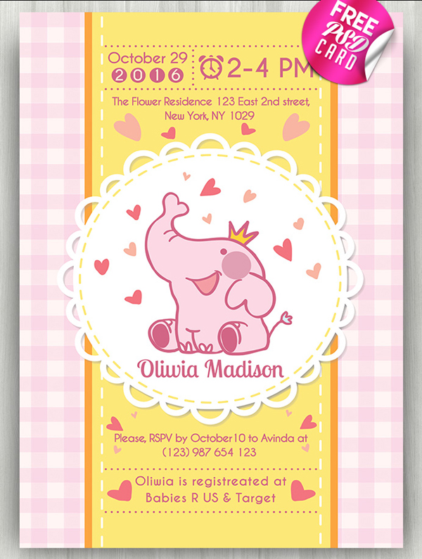 Free Baby Shower Card