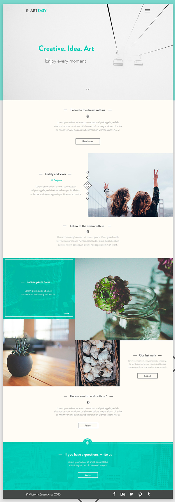 Minimal Free PSD (Home Page + Blog) Template